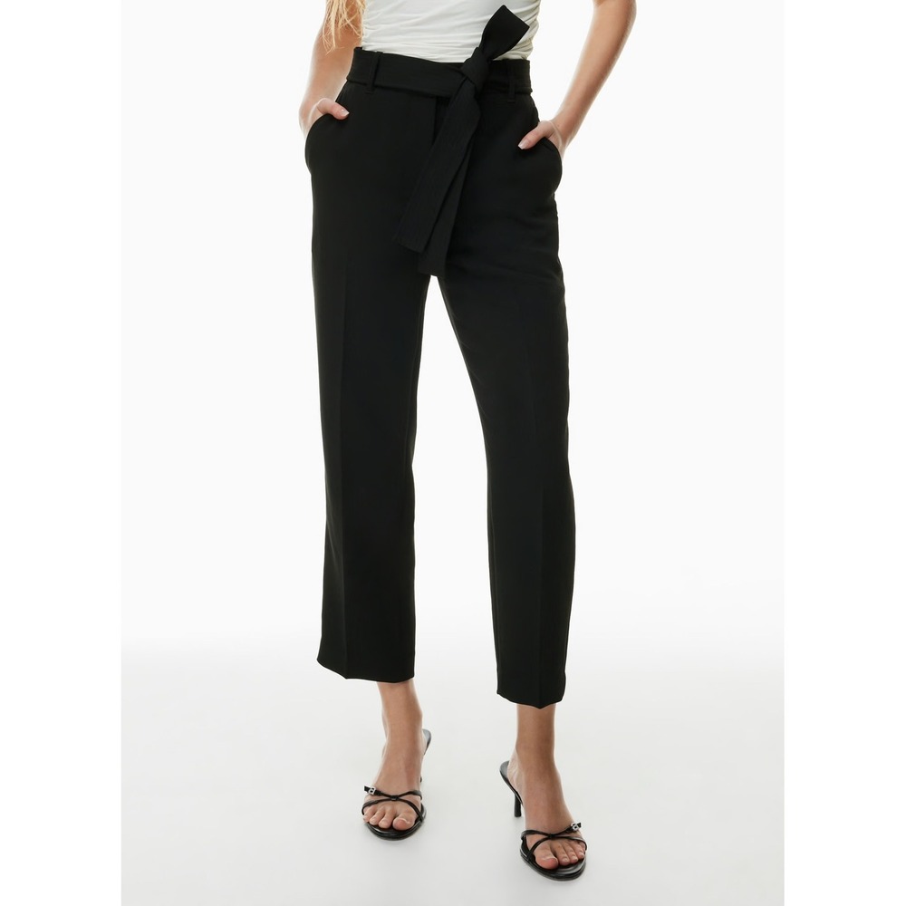 Aritzia Wilfred Jallade Black High Rise Cropped Pants Size 4